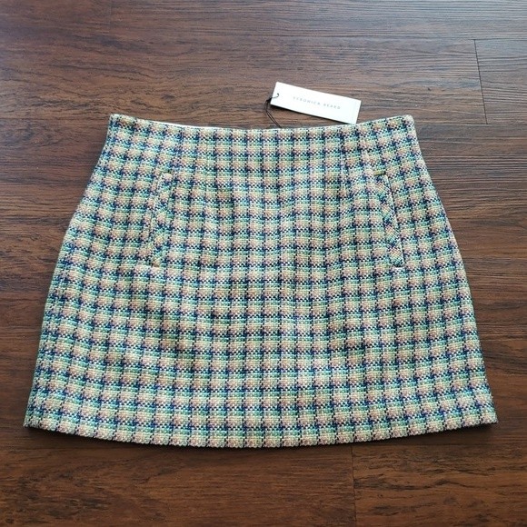 Veronica Beard Multicolor Tweed Skirt